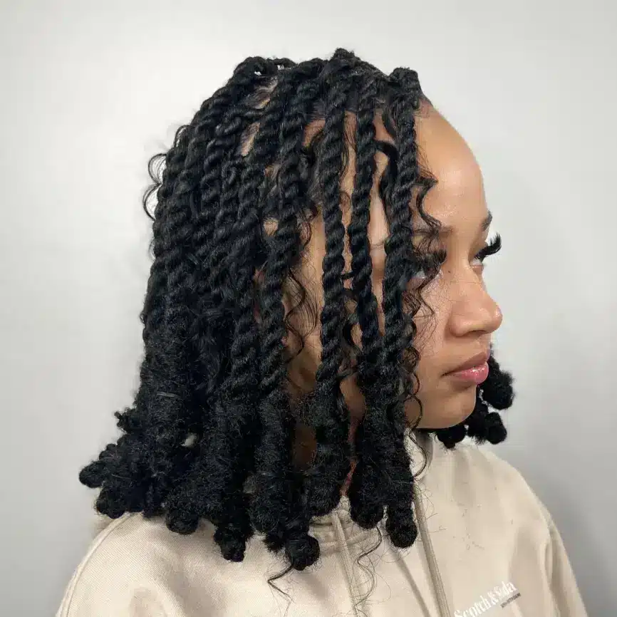 loc styles for short hair