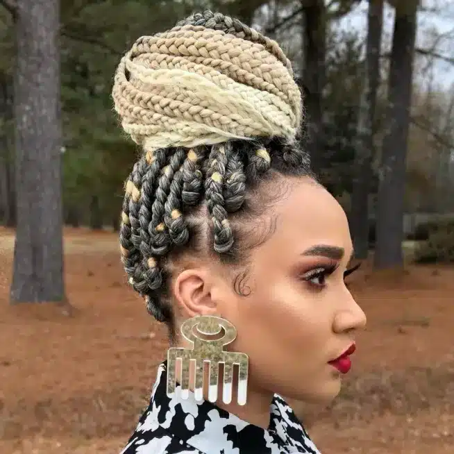 Crown Bun With Braids