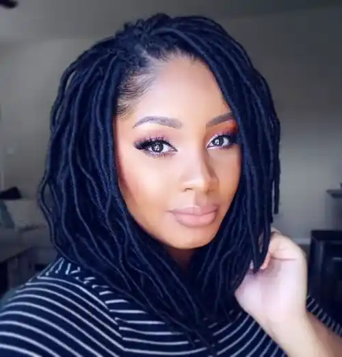 Faux Locs for Neck Length