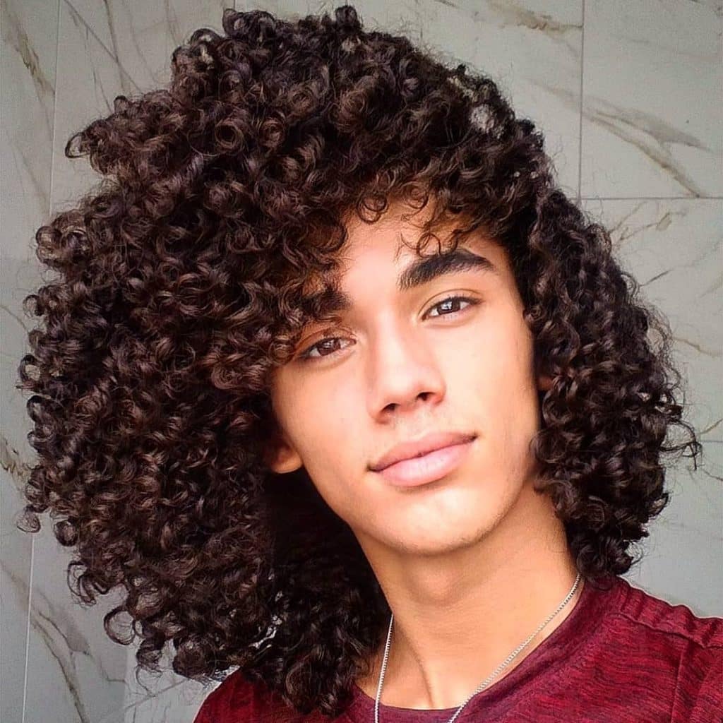 curly hair styles men