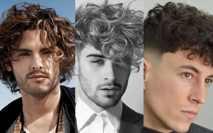 curly hair styles men