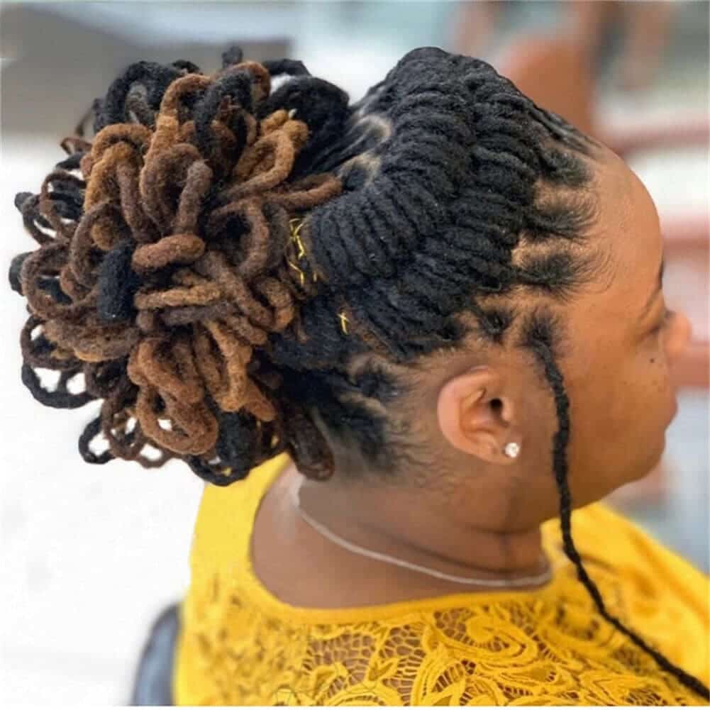 Dreads In Puff Style