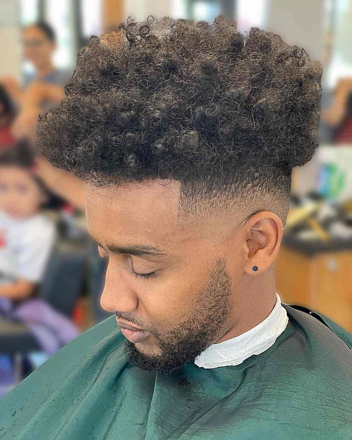 The Disheveled Fade Messy Hairstyle for Black Men