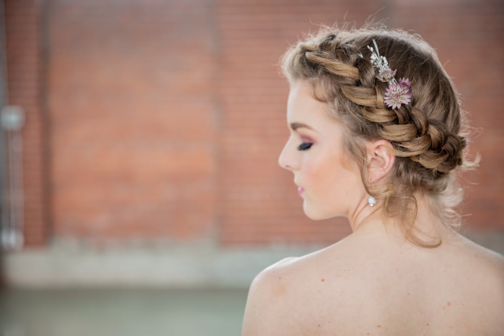 Bridal Styled Shoot in braided crown