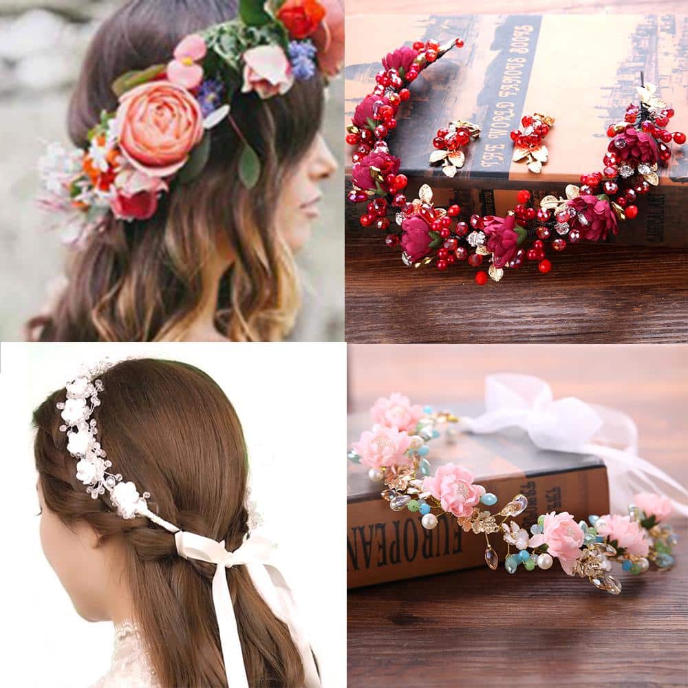 Floral Hair Accessories used in hair styles