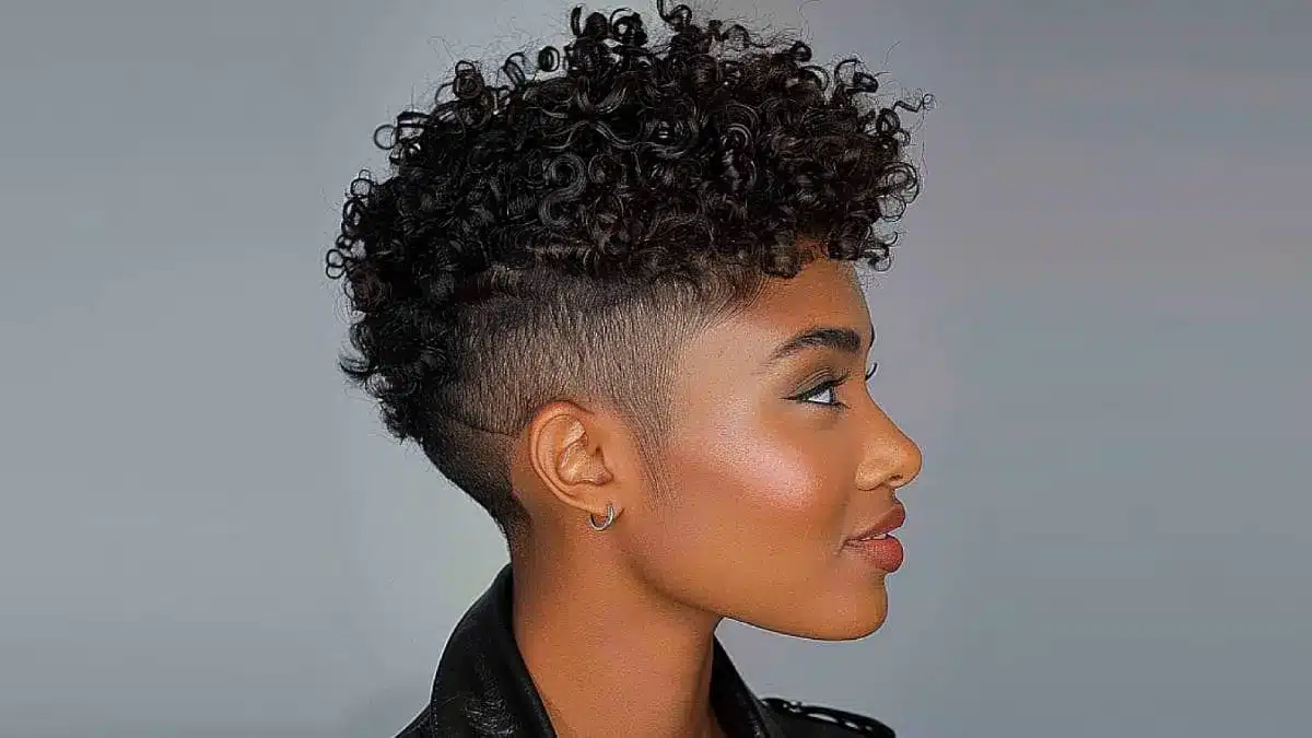 a girl face side image with Tapered Cuts hair cut