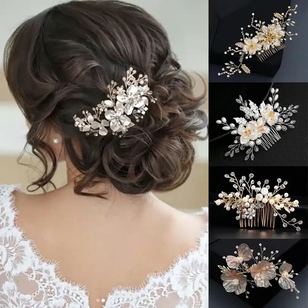 hair accessories used in a bridal hair style