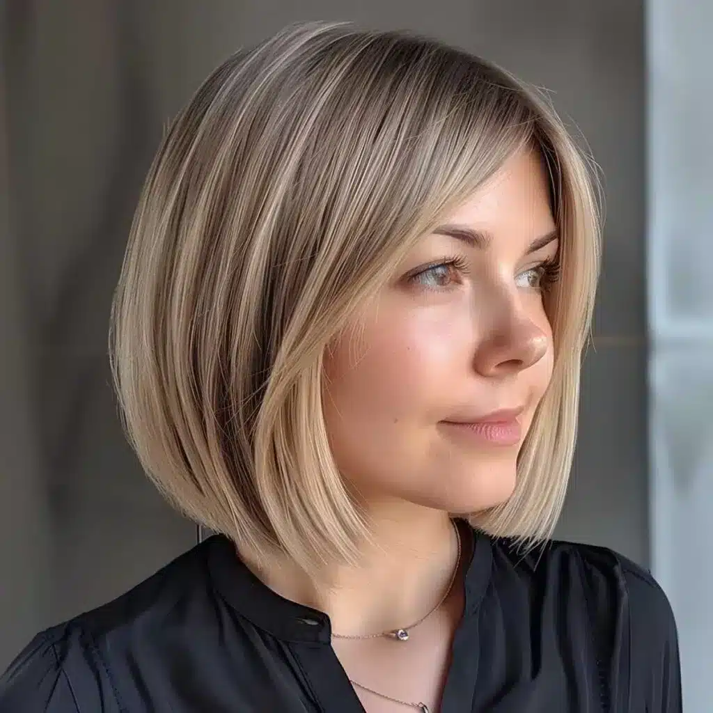 tapered medium bob cut