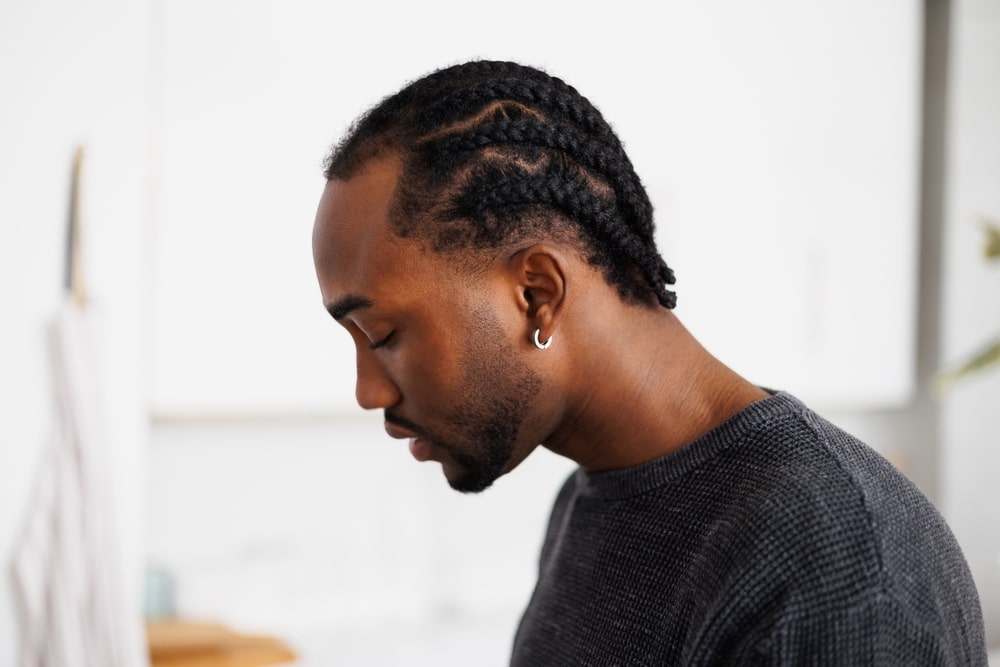 Young African American Man With Braids Hairstyle