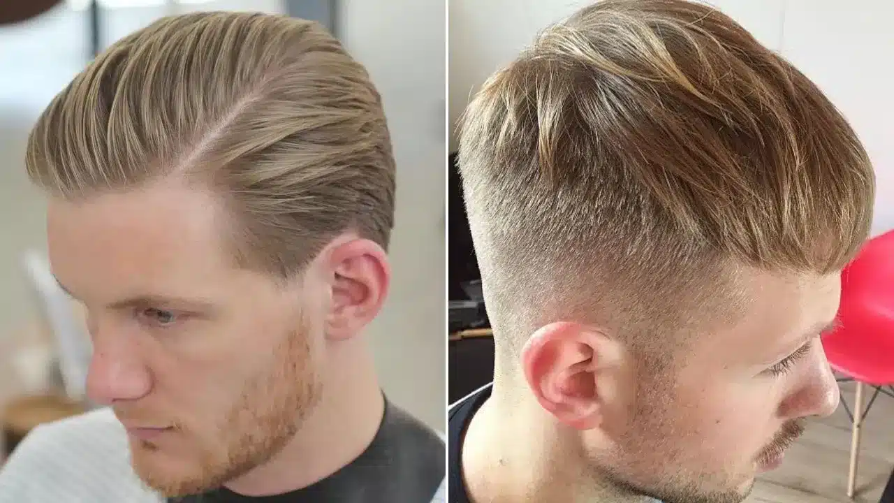 a men with thin haircut