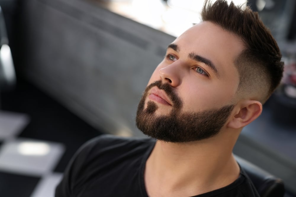 young man with textured crop haircut